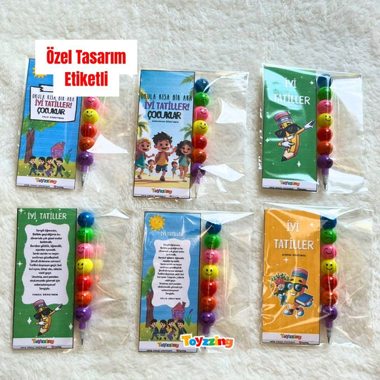 Kitap Ayraç ve Yumurtlayan Kalem Özel Etiket Tasarımı