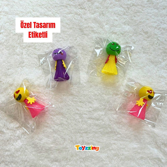 Zıplayan Emoji Kafa Özel Etiket Tasarımı